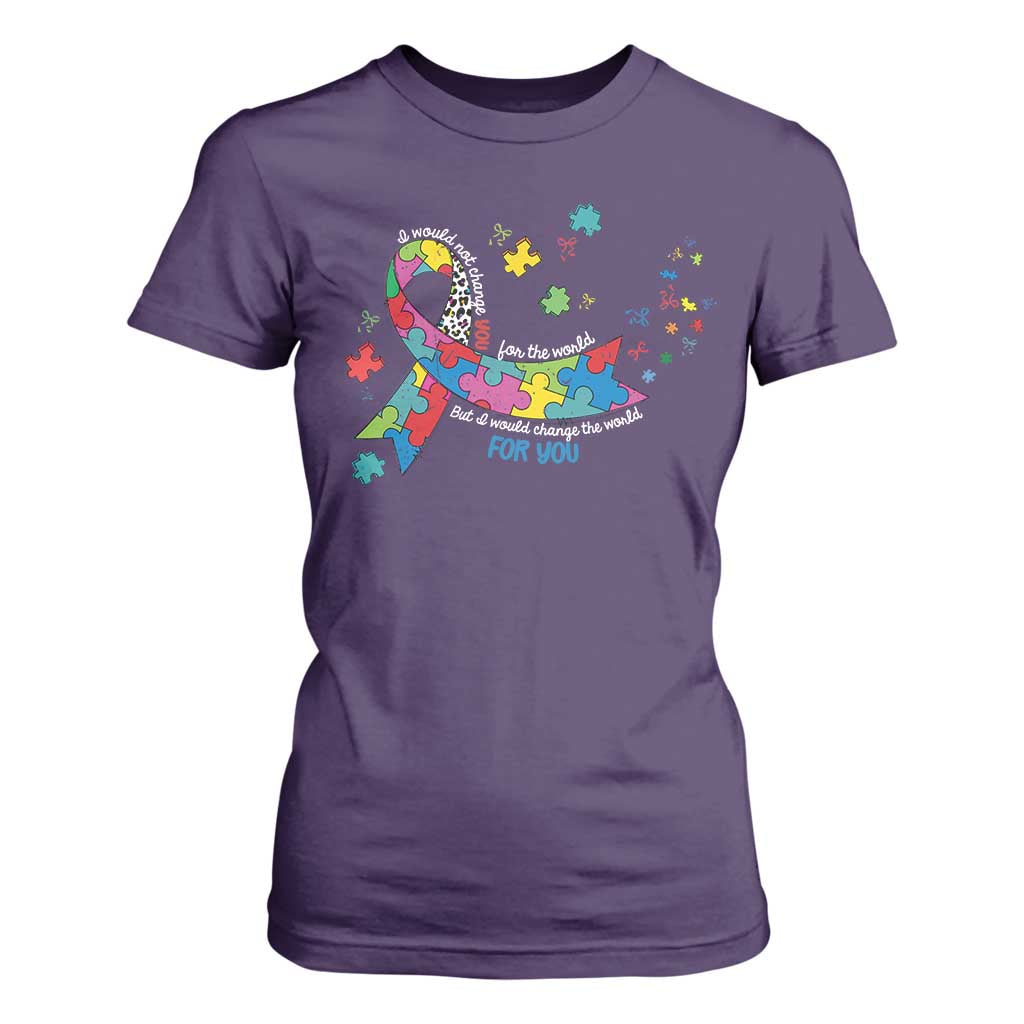 Autism Support Coquette Bow T Shirt For Women Special Education Teacher