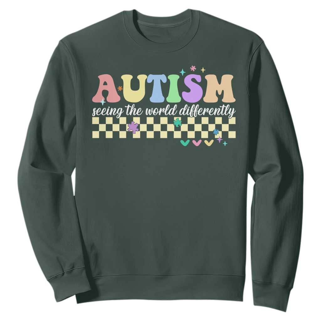 Autism Acceptance Month Sweatshirt Seeing the World Differently
