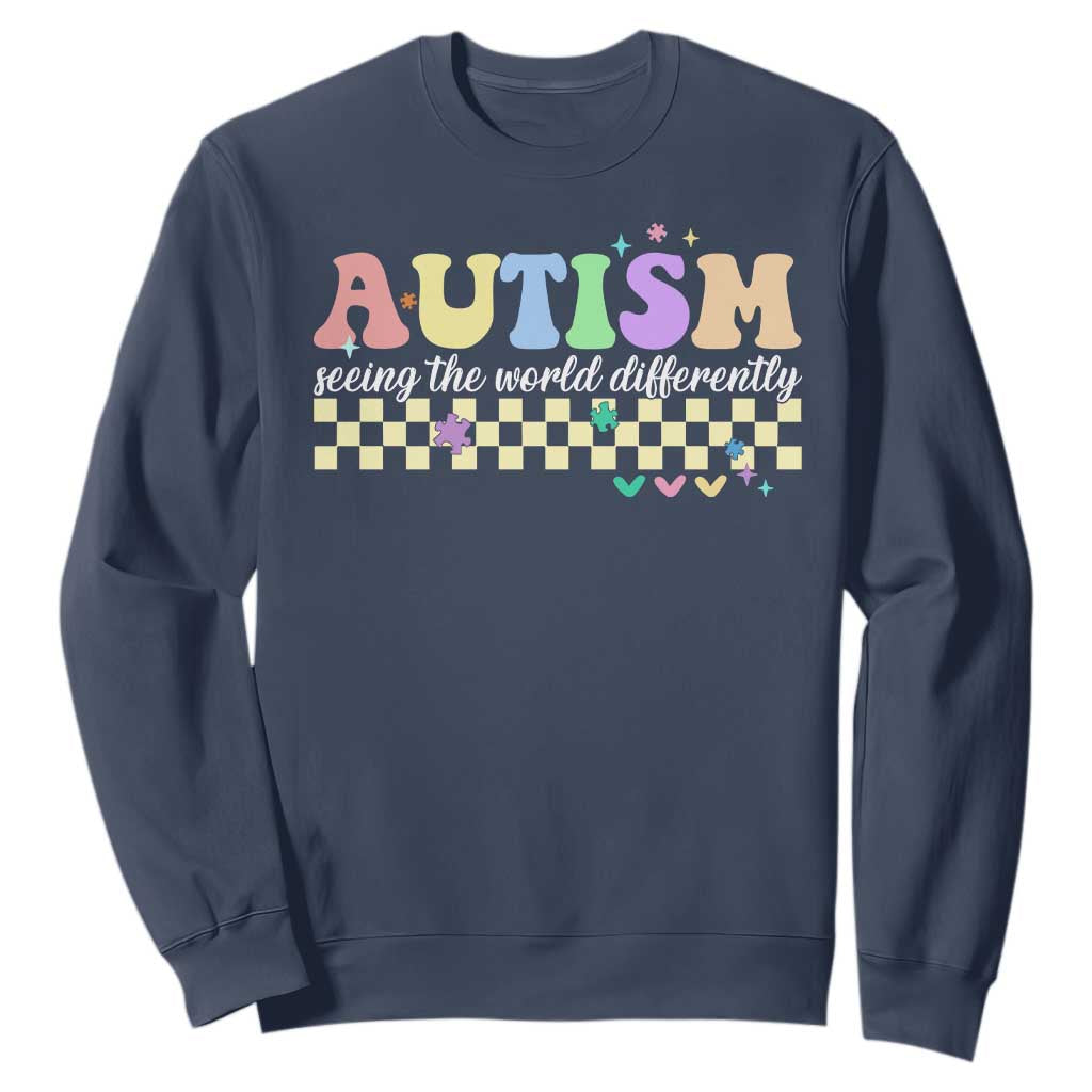 Autism Acceptance Month Sweatshirt Seeing the World Differently
