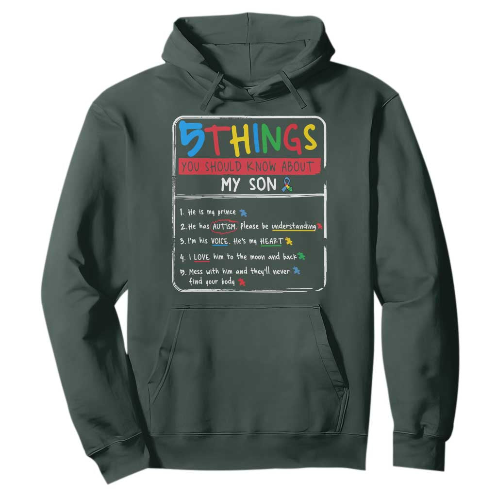 Autistic Son Autism Support Hoodie Autistic Mom Dad Family