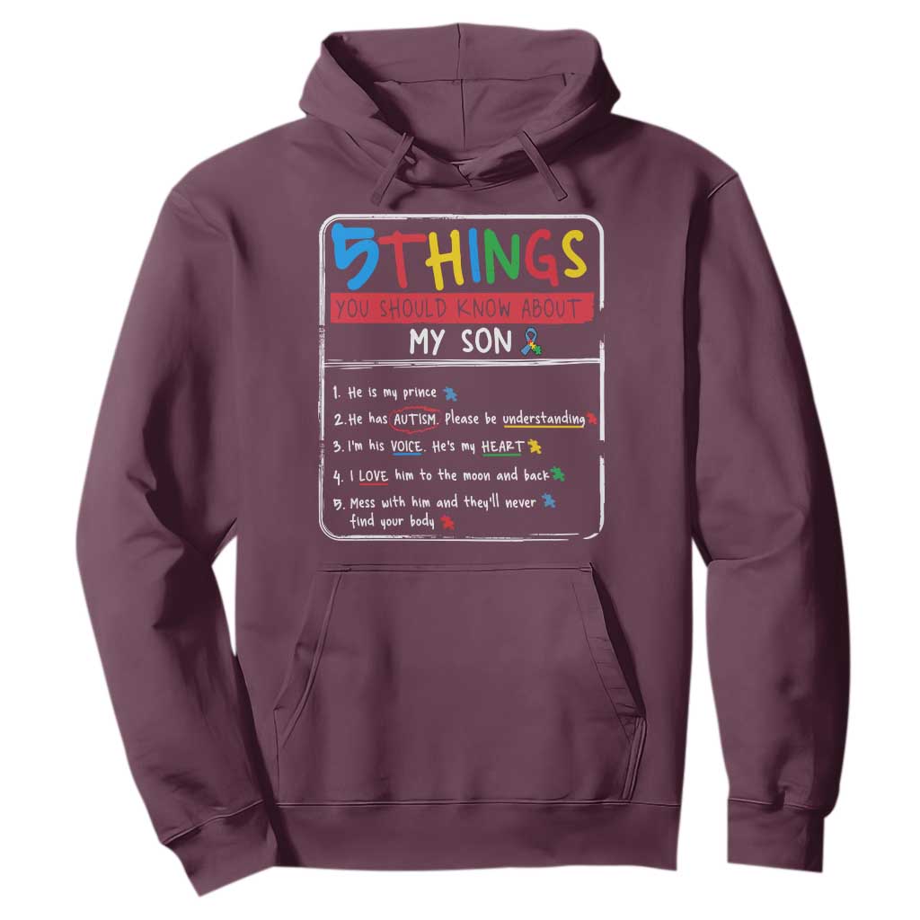Autistic Son Autism Support Hoodie Autistic Mom Dad Family