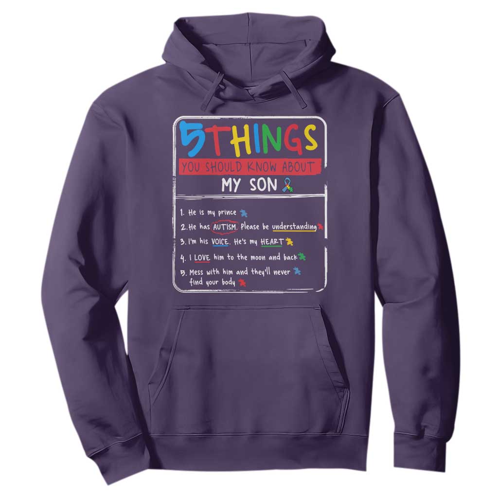 Autistic Son Autism Support Hoodie Autistic Mom Dad Family