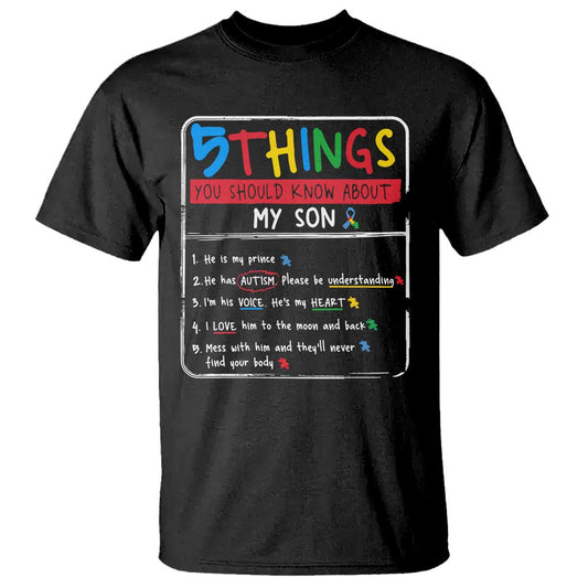 Autistic Son Autism Support T Shirt Autistic Mom Dad Family