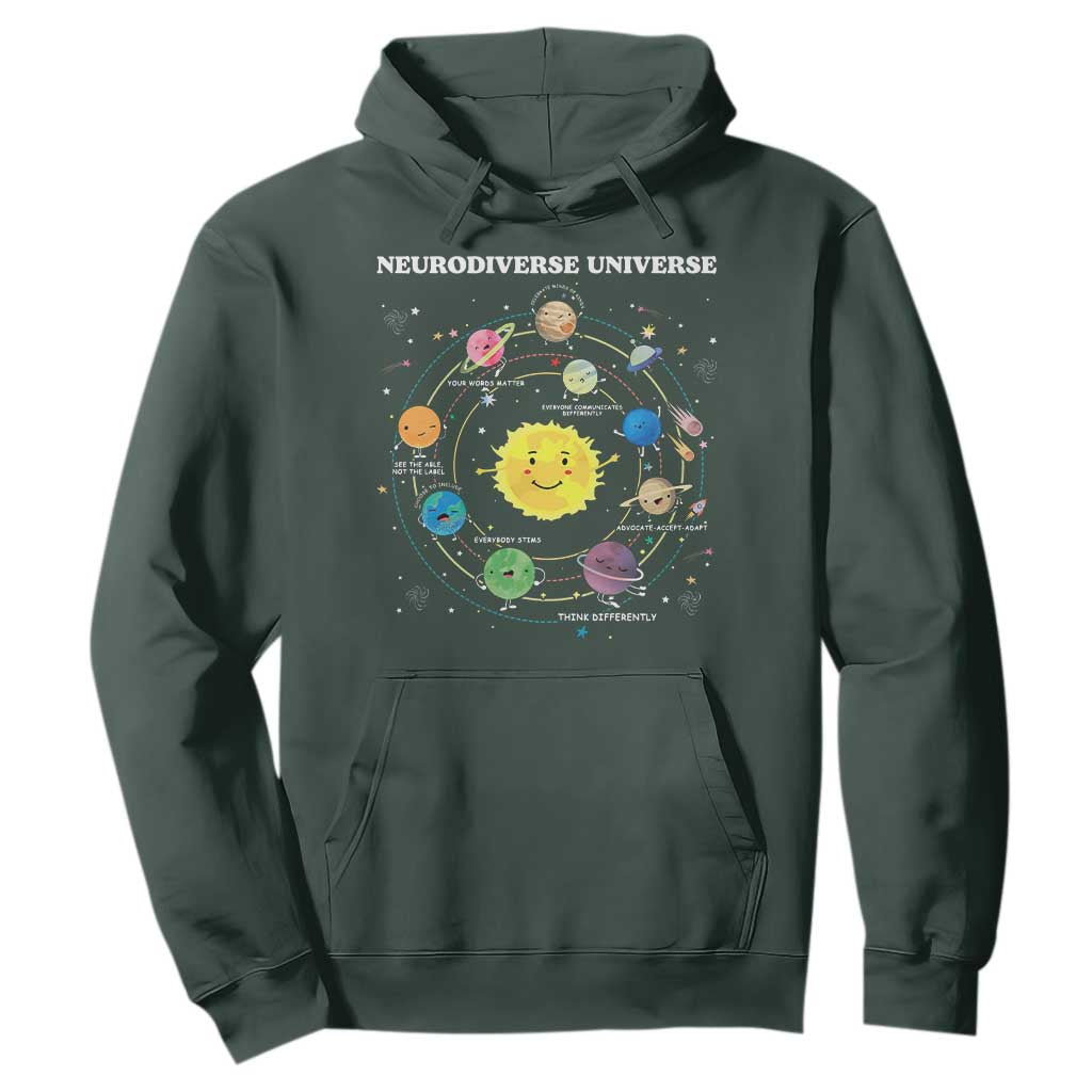 Autism Acceptance Hoodie Neurodiverse Universe Sped Teacher Support