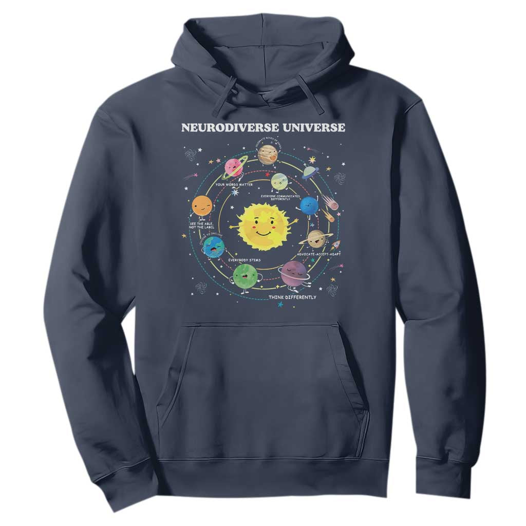Autism Acceptance Hoodie Neurodiverse Universe Sped Teacher Support
