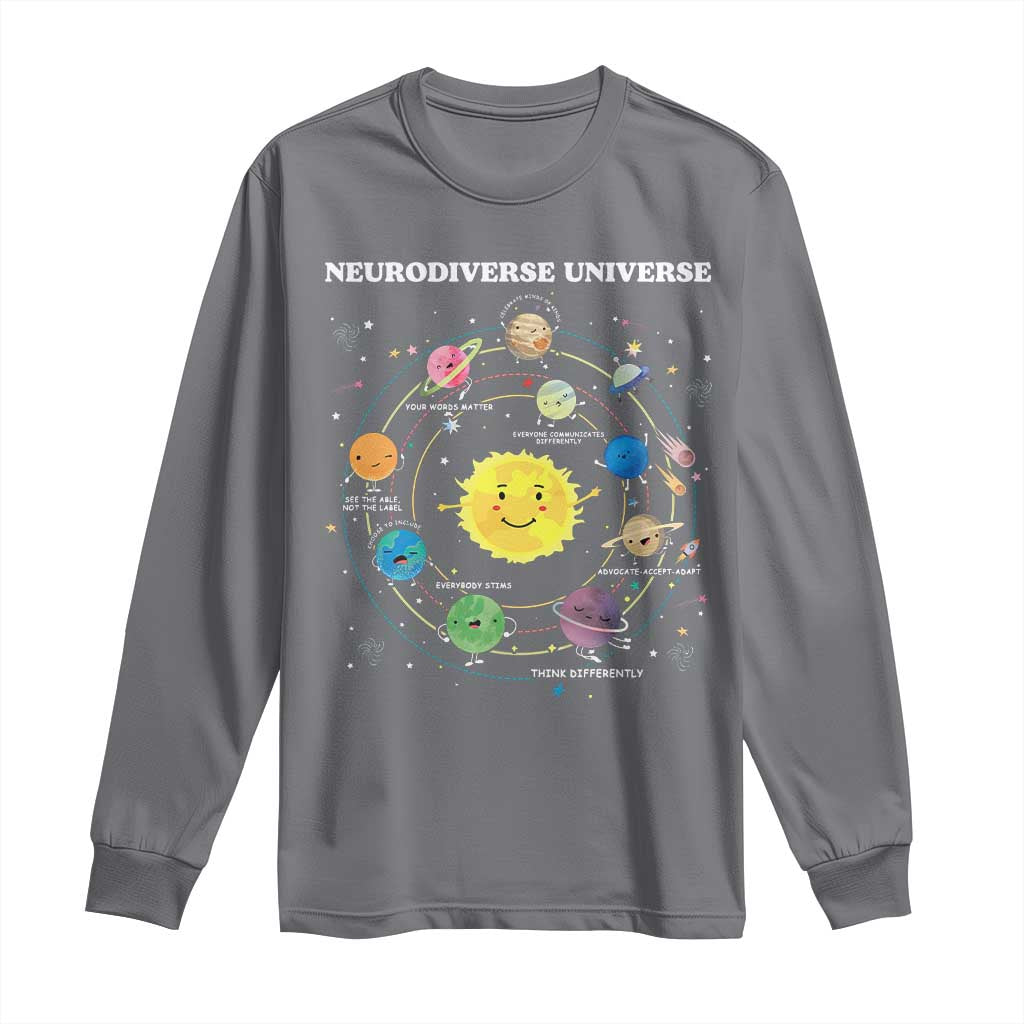 Autism Acceptance Long Sleeve Shirt Neurodiverse Universe Sped Teacher Support