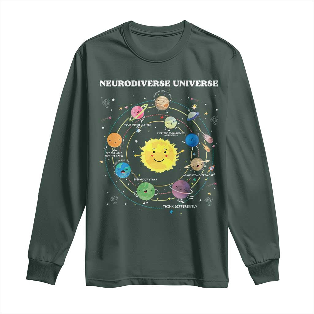 Autism Acceptance Long Sleeve Shirt Neurodiverse Universe Sped Teacher Support