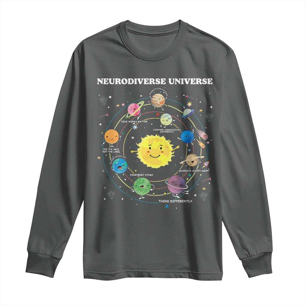 Autism Acceptance Long Sleeve Shirt Neurodiverse Universe Sped Teacher Support