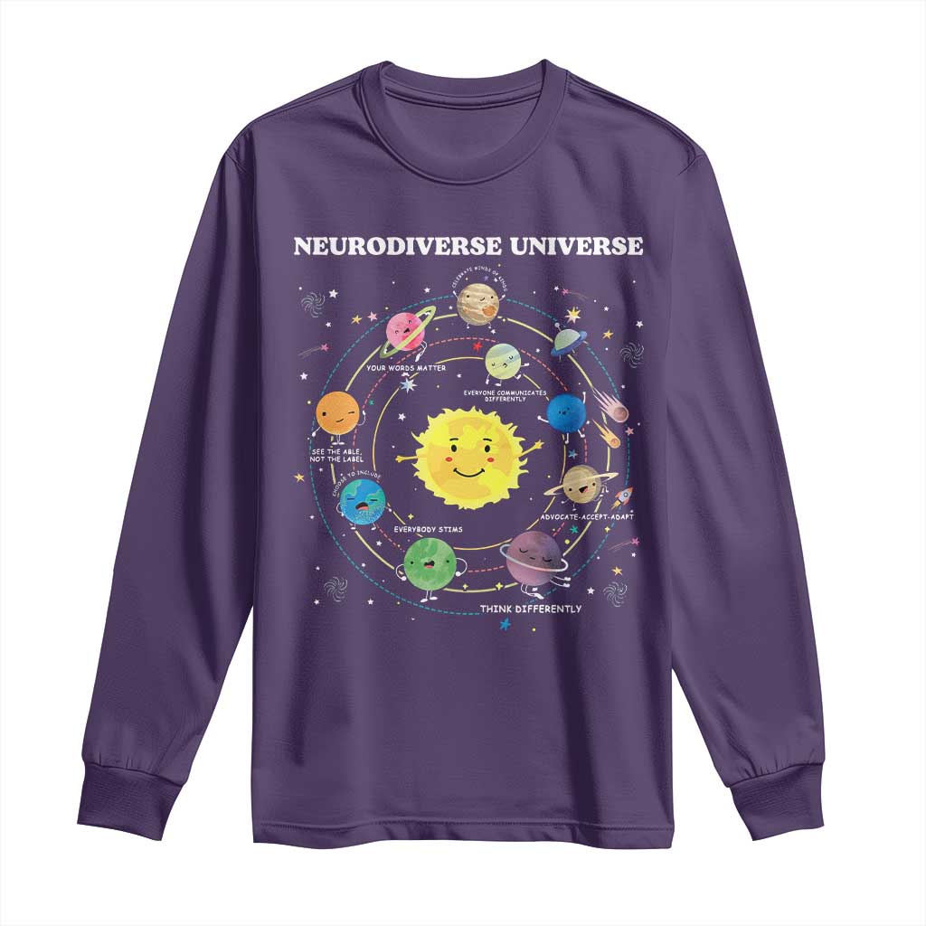 Autism Acceptance Long Sleeve Shirt Neurodiverse Universe Sped Teacher Support