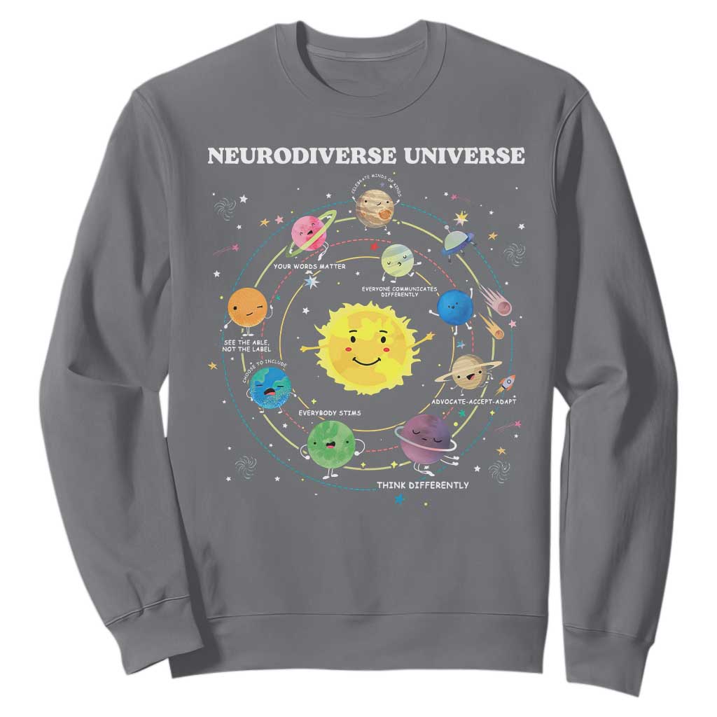 Autism Acceptance Sweatshirt Neurodiverse Universe Sped Teacher Support