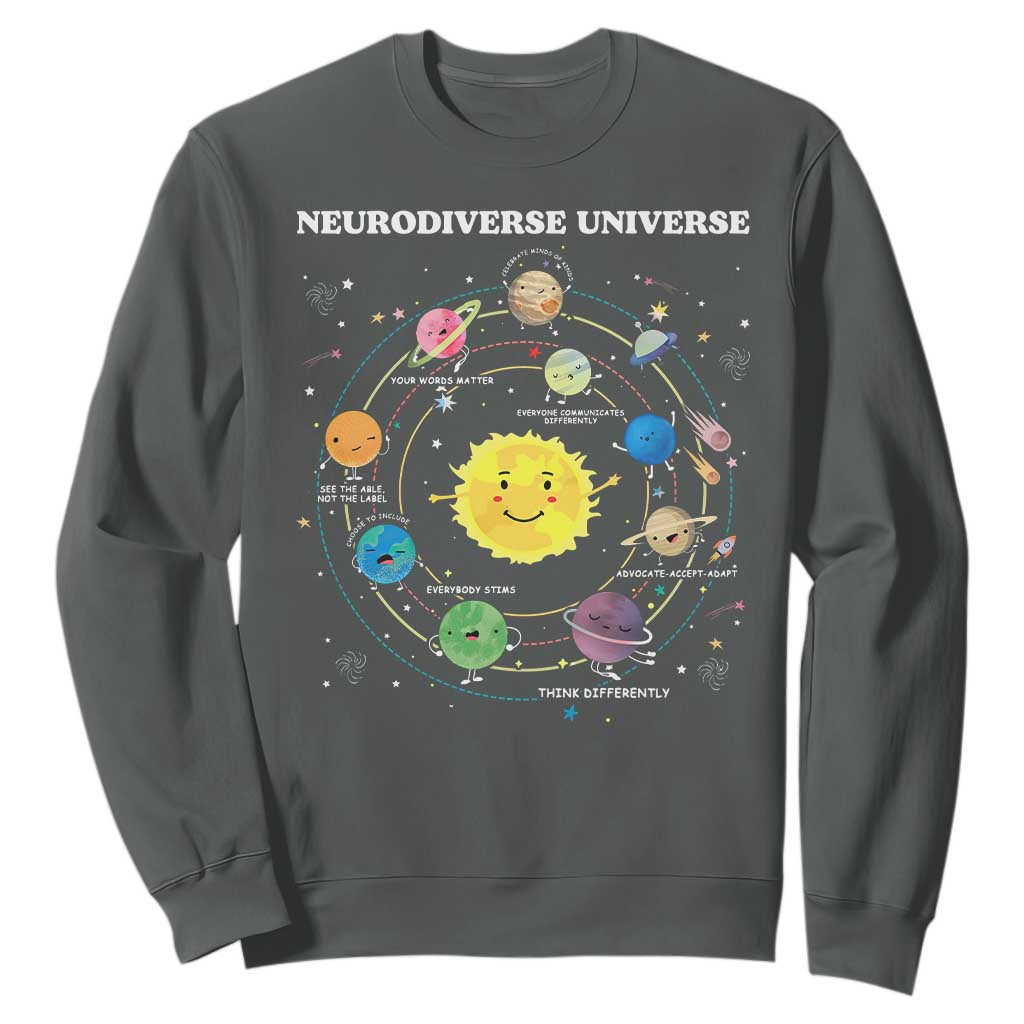 Autism Acceptance Sweatshirt Neurodiverse Universe Sped Teacher Support