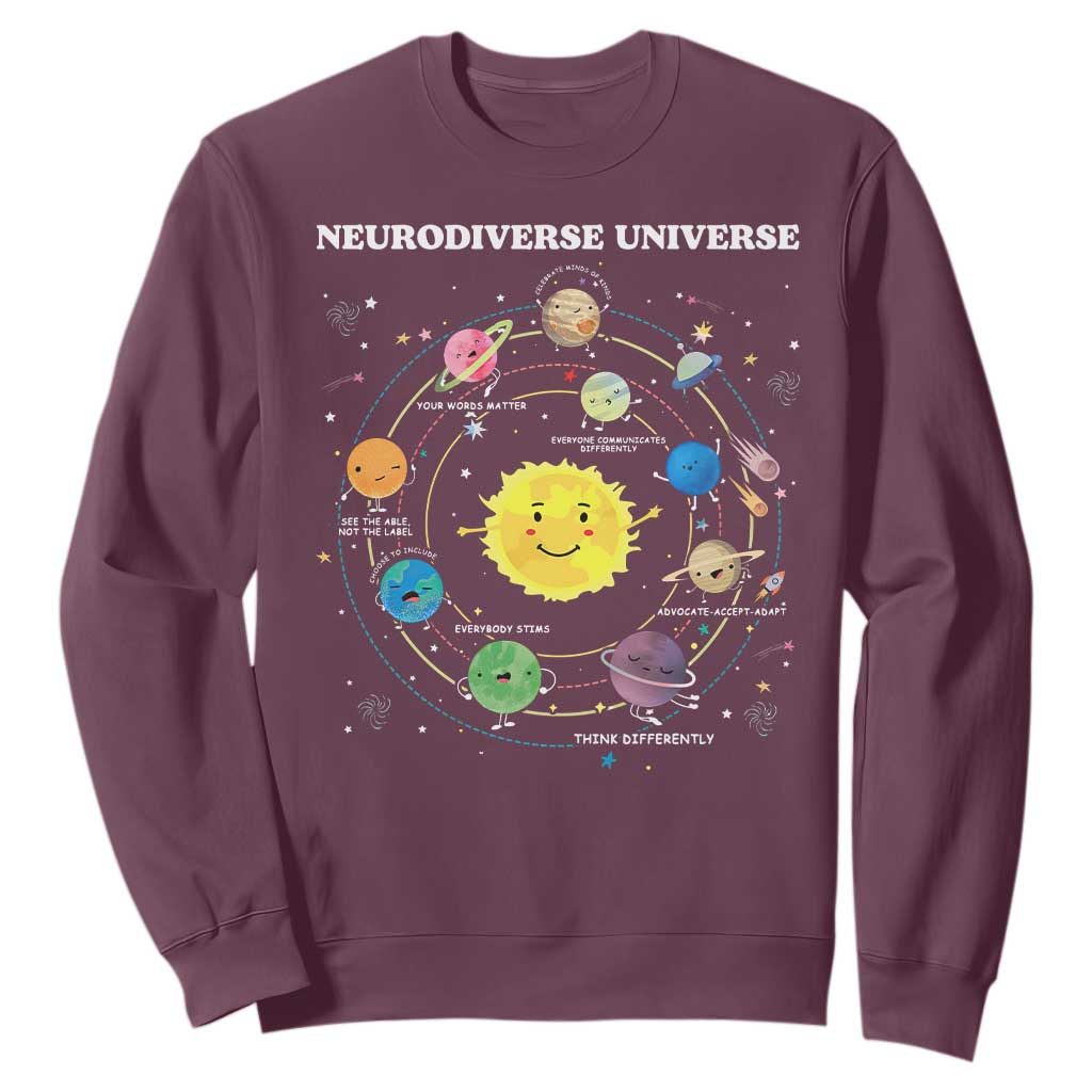 Autism Acceptance Sweatshirt Neurodiverse Universe Sped Teacher Support