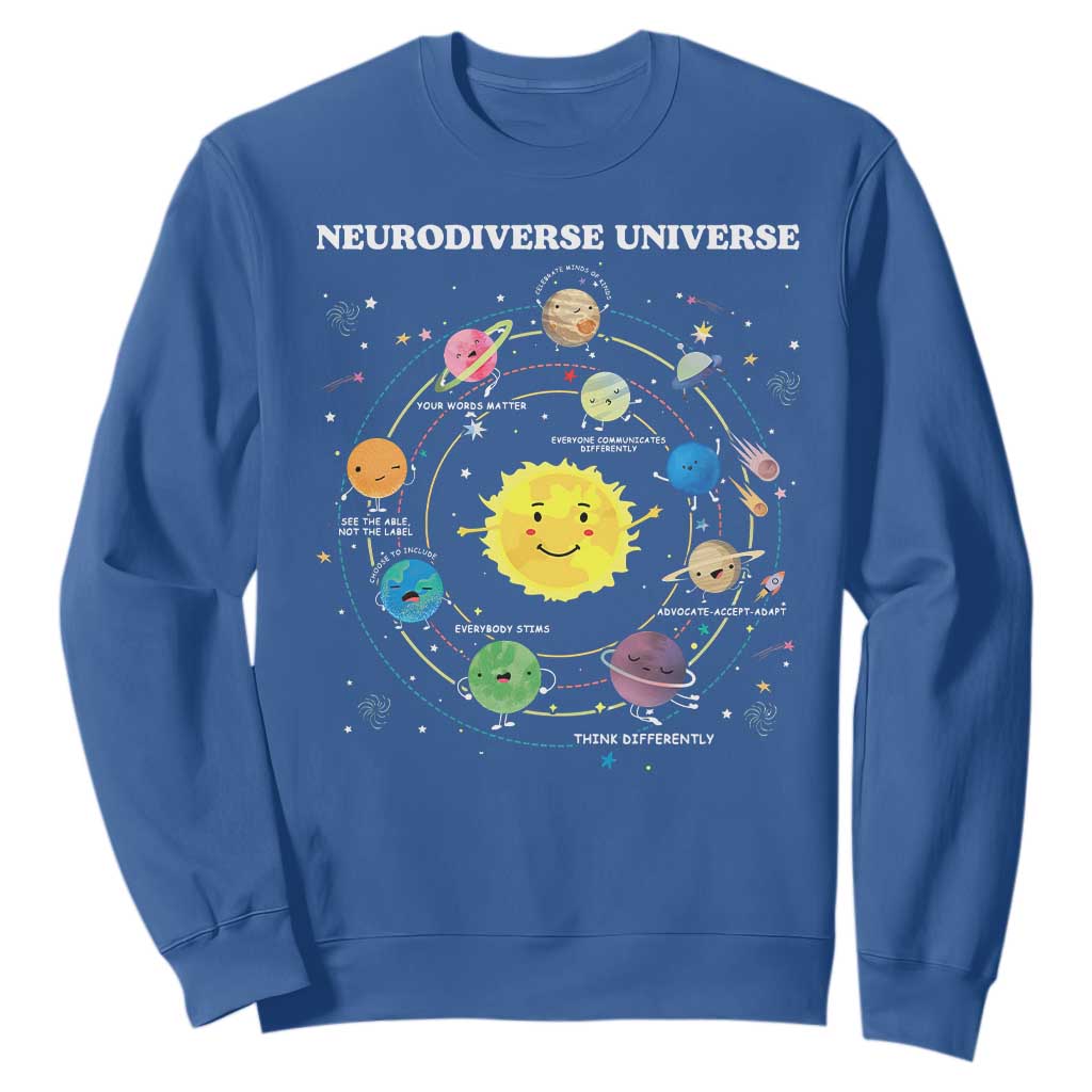 Autism Acceptance Sweatshirt Neurodiverse Universe Sped Teacher Support