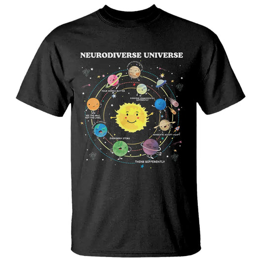 Autism Acceptance T Shirt Neurodiverse Universe Sped Teacher Support