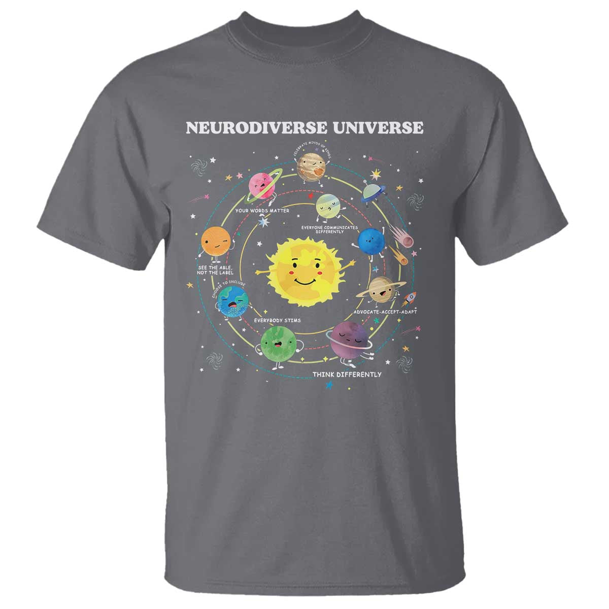 Autism Acceptance T Shirt Neurodiverse Universe Sped Teacher Support