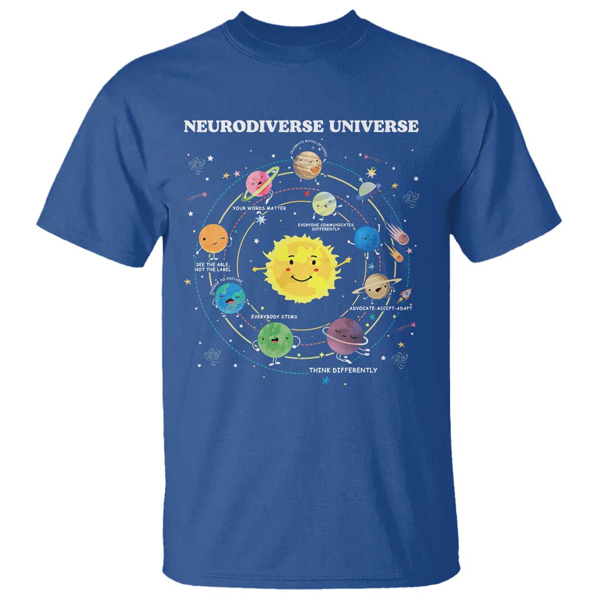 Autism Acceptance T Shirt Neurodiverse Universe Sped Teacher Support