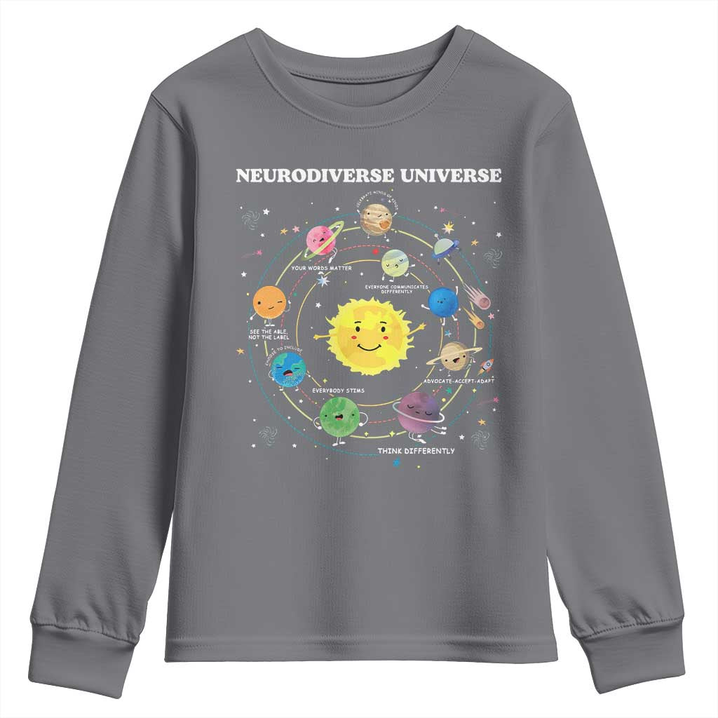 Autism Acceptance Youth Sweatshirt Neurodiverse Universe Sped Teacher Support
