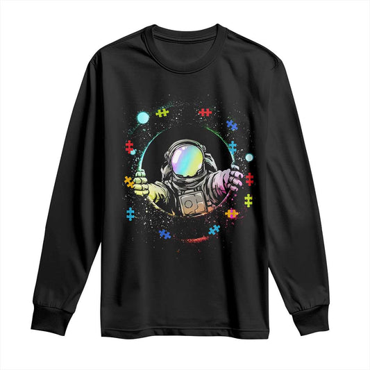 Astronaut Autism Support Long Sleeve Shirt Space Autistic Kids Sped Teacher