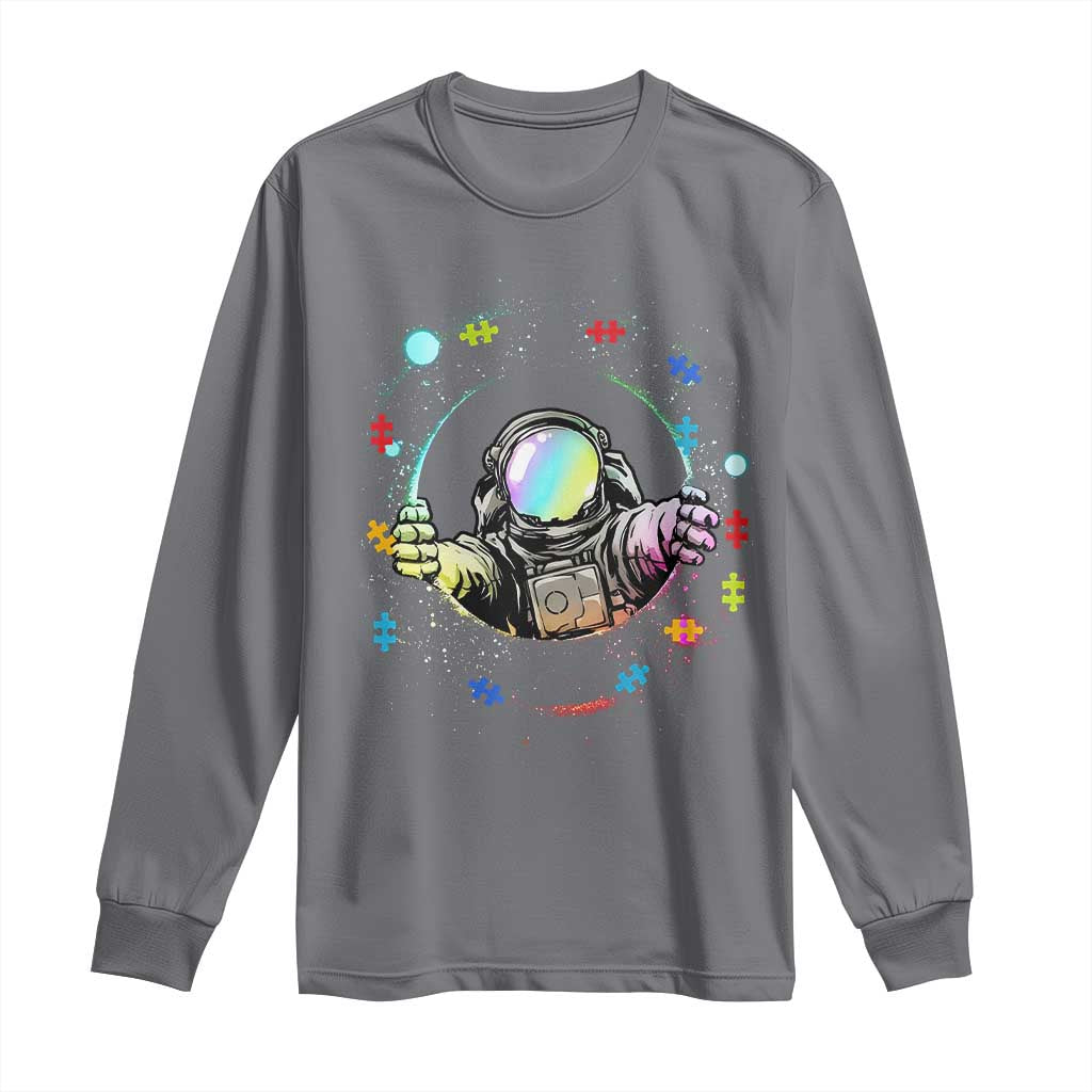 Astronaut Autism Support Long Sleeve Shirt Space Autistic Kids Sped Teacher