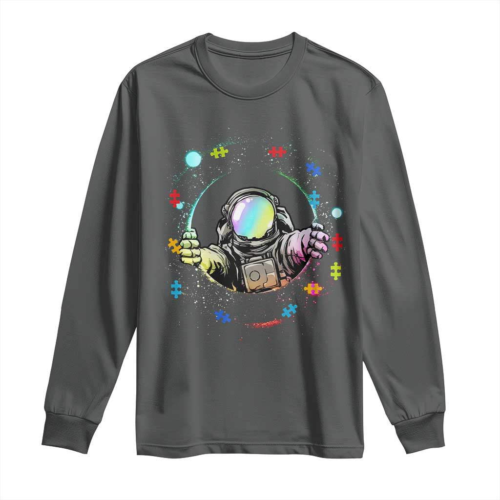 Astronaut Autism Support Long Sleeve Shirt Space Autistic Kids Sped Teacher