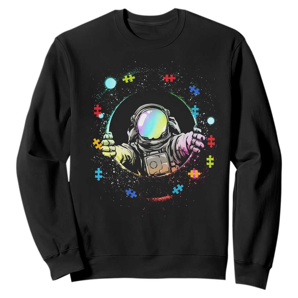 Astronaut Autism Support Sweatshirt Space Autistic Kids Sped Teacher