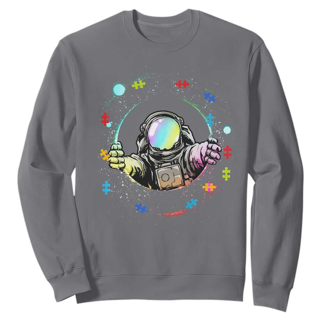 Astronaut Autism Support Sweatshirt Space Autistic Kids Sped Teacher