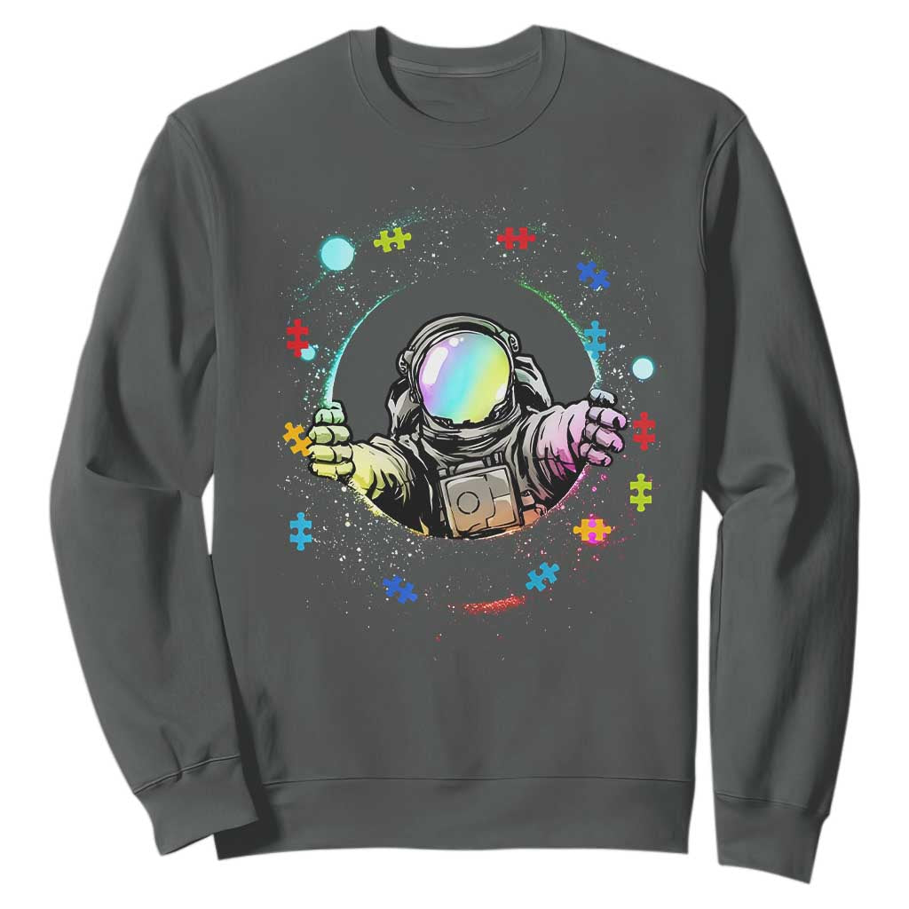 Astronaut Autism Support Sweatshirt Space Autistic Kids Sped Teacher