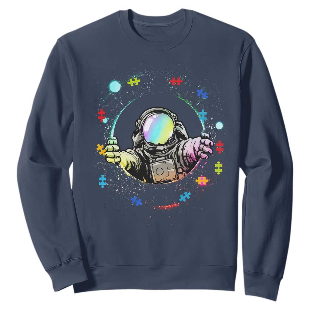 Astronaut Autism Support Sweatshirt Space Autistic Kids Sped Teacher