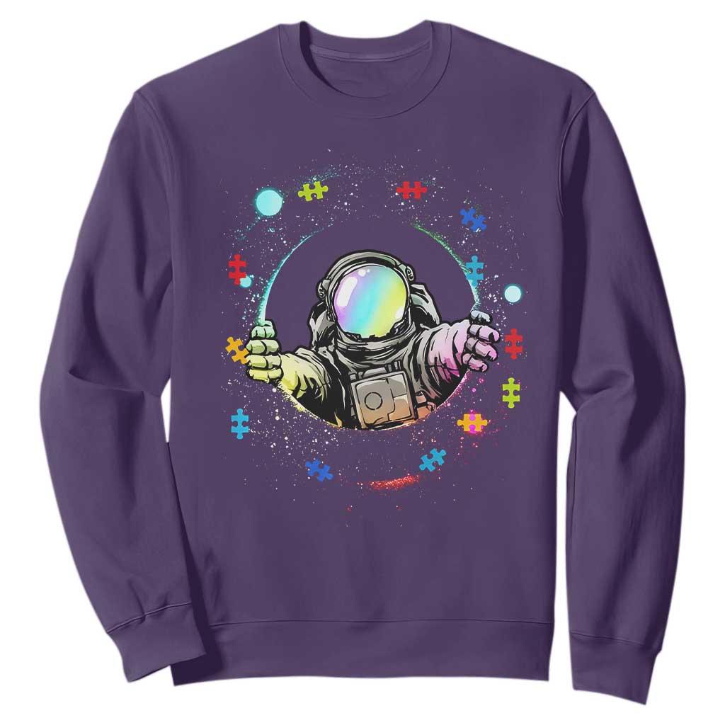 Astronaut Autism Support Sweatshirt Space Autistic Kids Sped Teacher