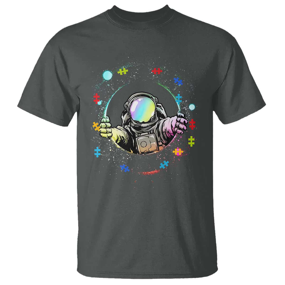 Astronaut Autism Support T Shirt Space Autistic Kids Sped Teacher