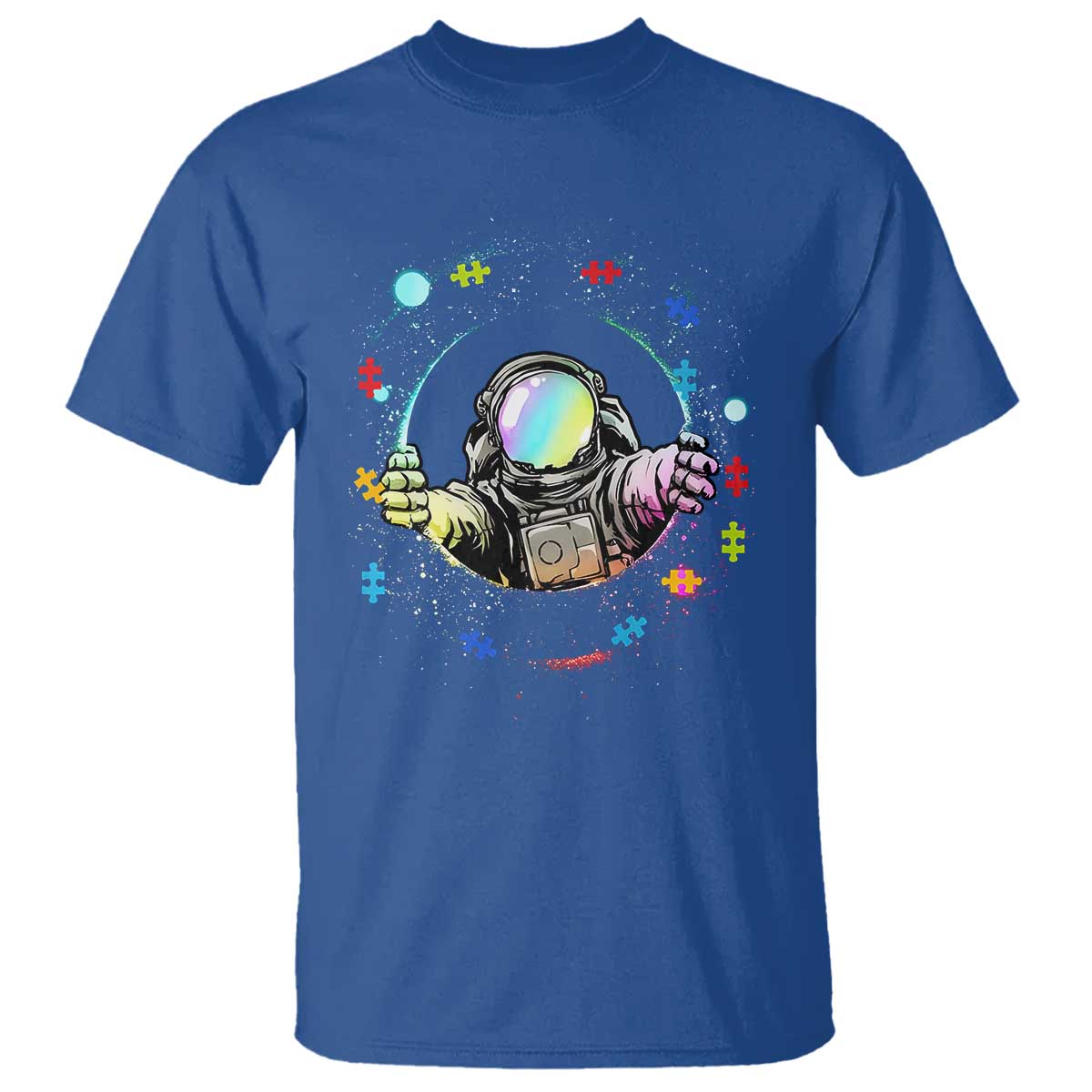 Astronaut Autism Support T Shirt Space Autistic Kids Sped Teacher