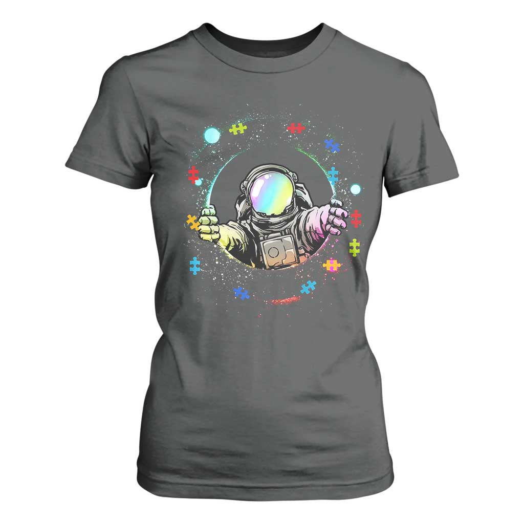 Astronaut Autism Support T Shirt For Women Space Autistic Kids Sped Teacher