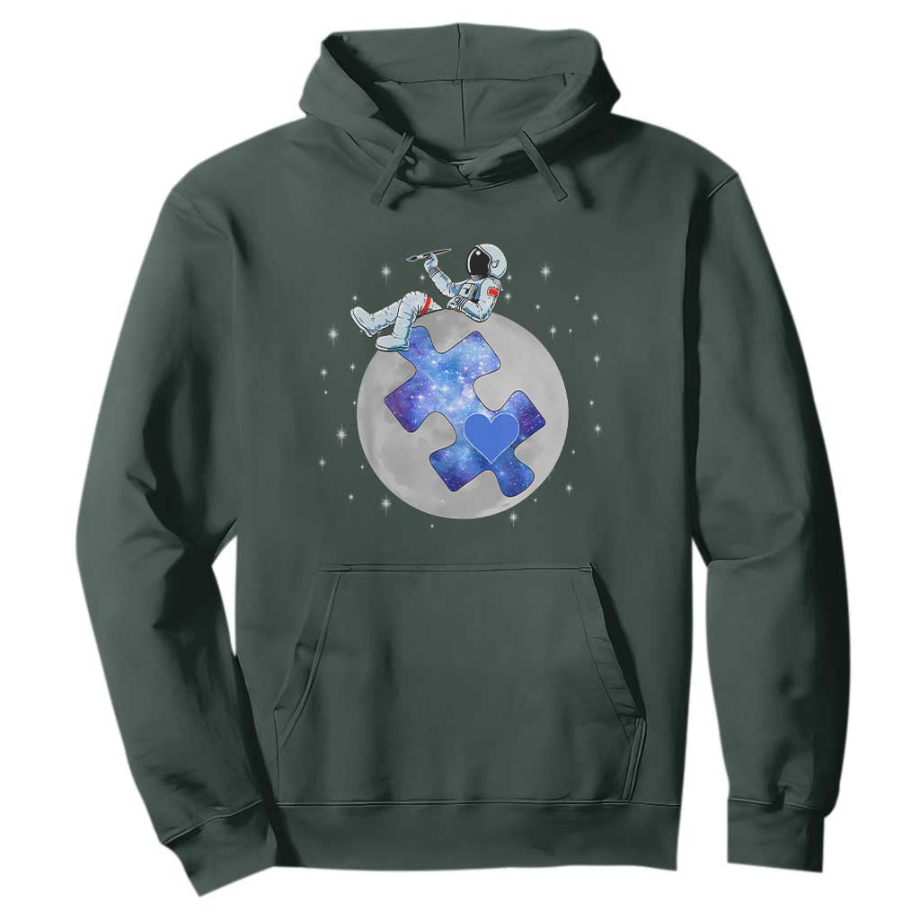Autism Support Astronaut Hoodie Space Stars Autistic Kids Sped Teacher