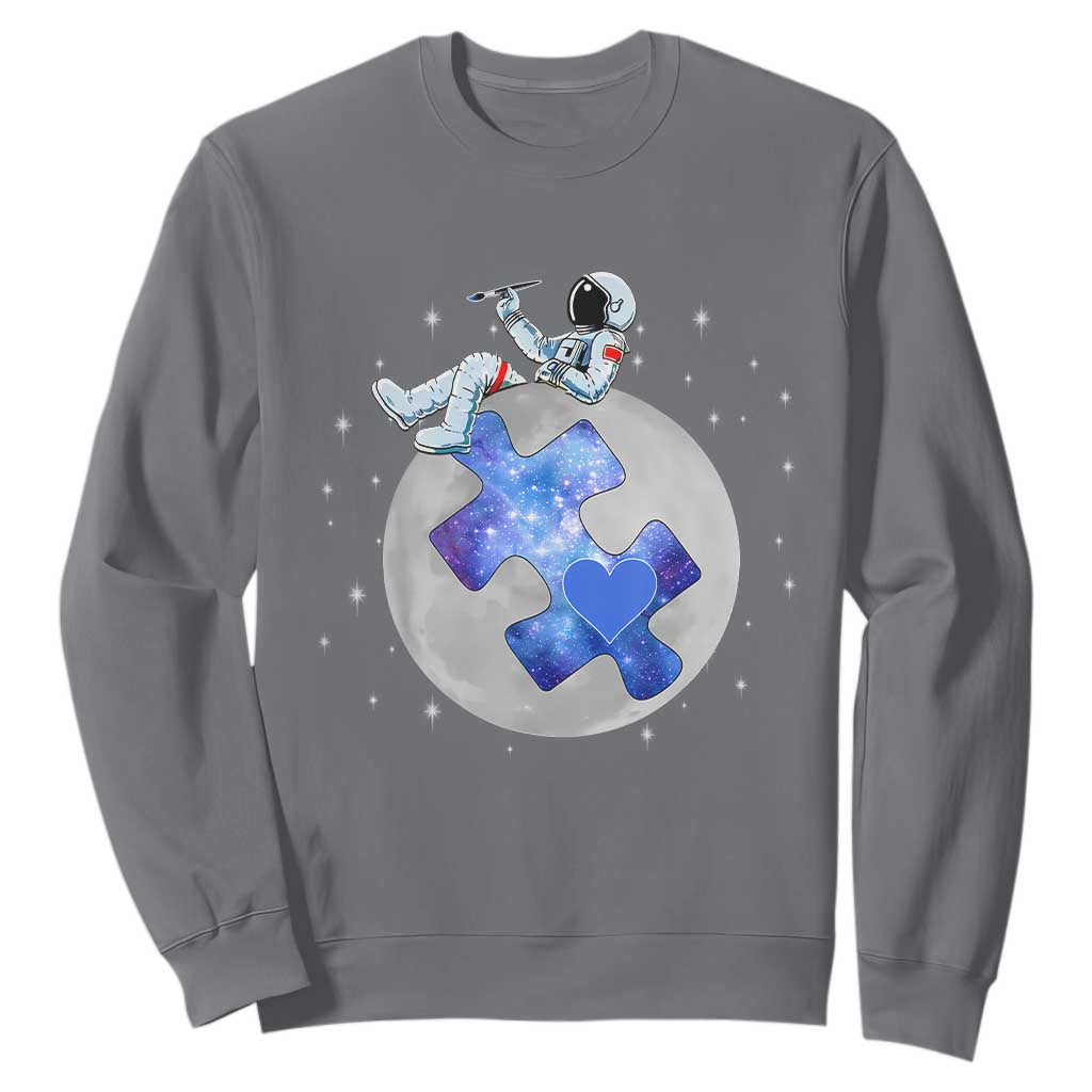 Autism Support Astronaut Sweatshirt Space Stars Autistic Kids Sped Teacher