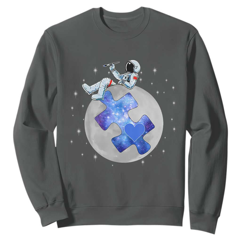 Autism Support Astronaut Sweatshirt Space Stars Autistic Kids Sped Teacher