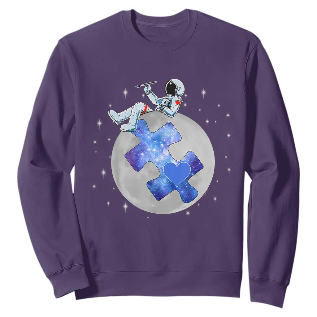 Autism Support Astronaut Sweatshirt Space Stars Autistic Kids Sped Teacher