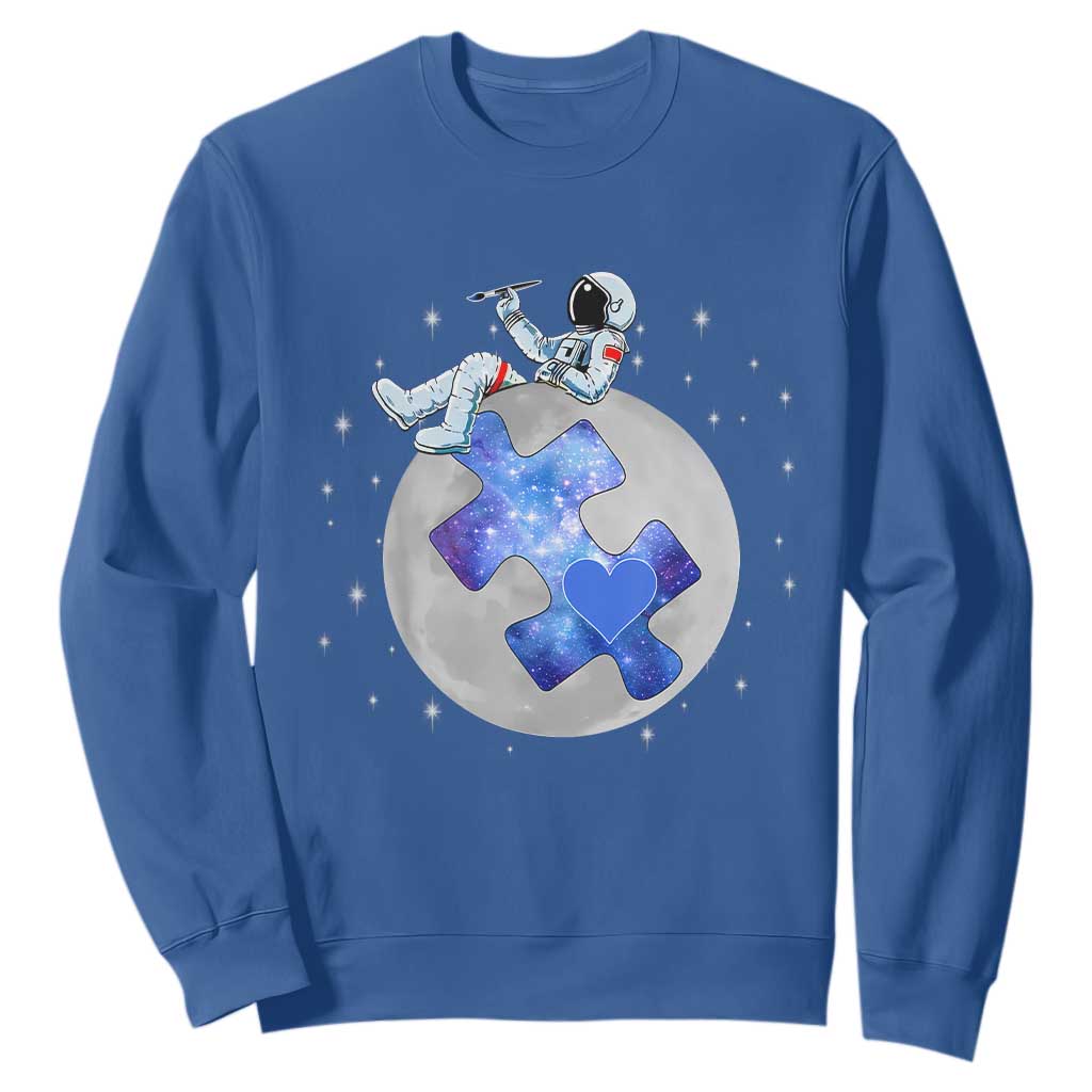 Autism Support Astronaut Sweatshirt Space Stars Autistic Kids Sped Teacher