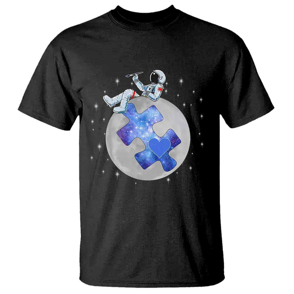 Autism Support Astronaut T Shirt Space Stars Autistic Kids Sped Teacher