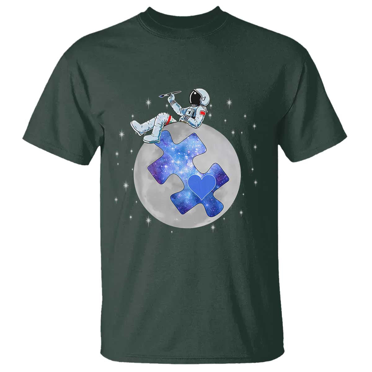 Autism Support Astronaut T Shirt Space Stars Autistic Kids Sped Teacher