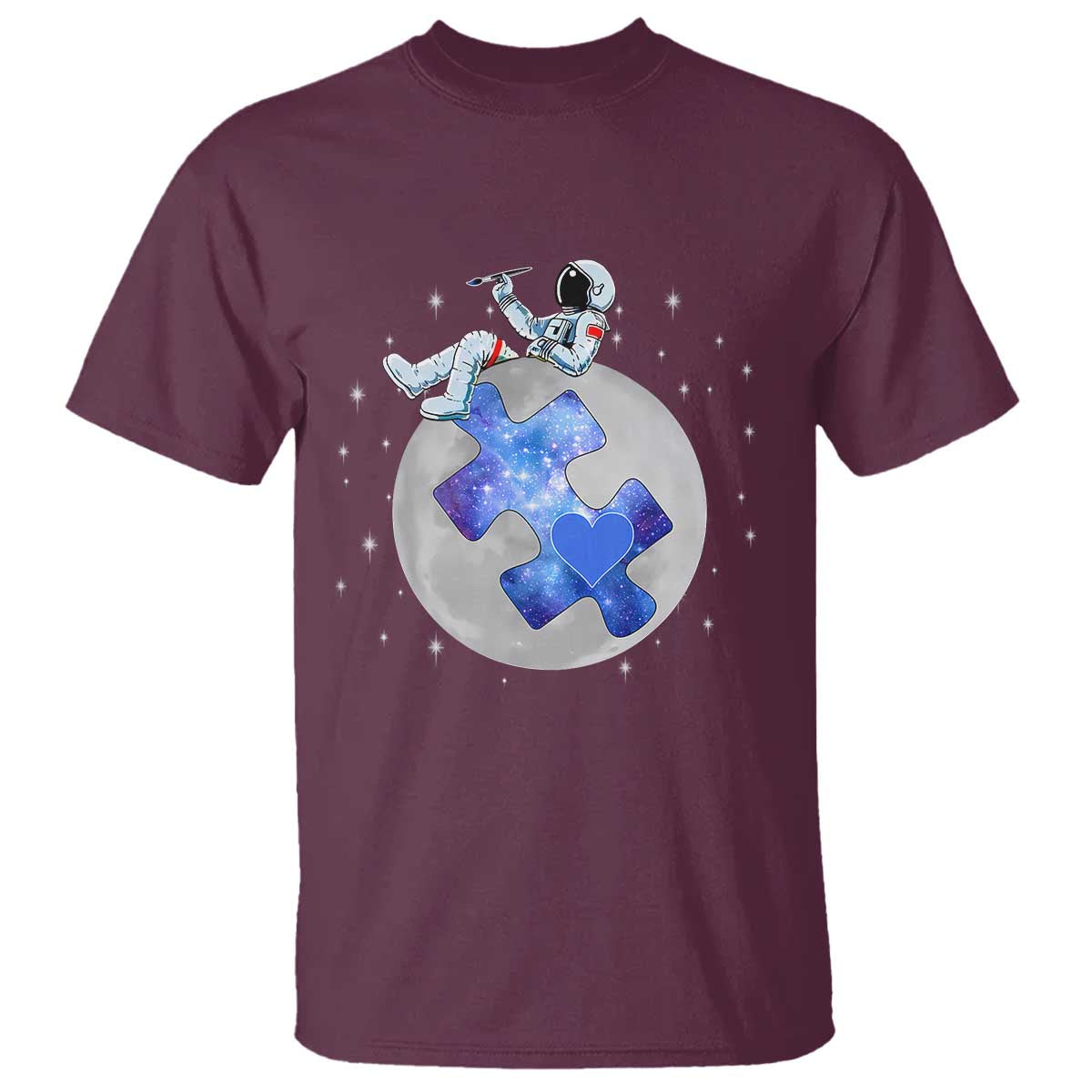 Autism Support Astronaut T Shirt Space Stars Autistic Kids Sped Teacher
