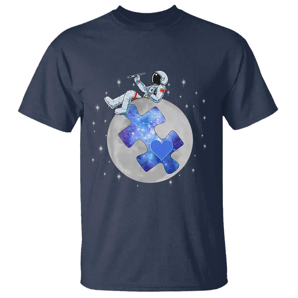 Autism Support Astronaut T Shirt Space Stars Autistic Kids Sped Teacher