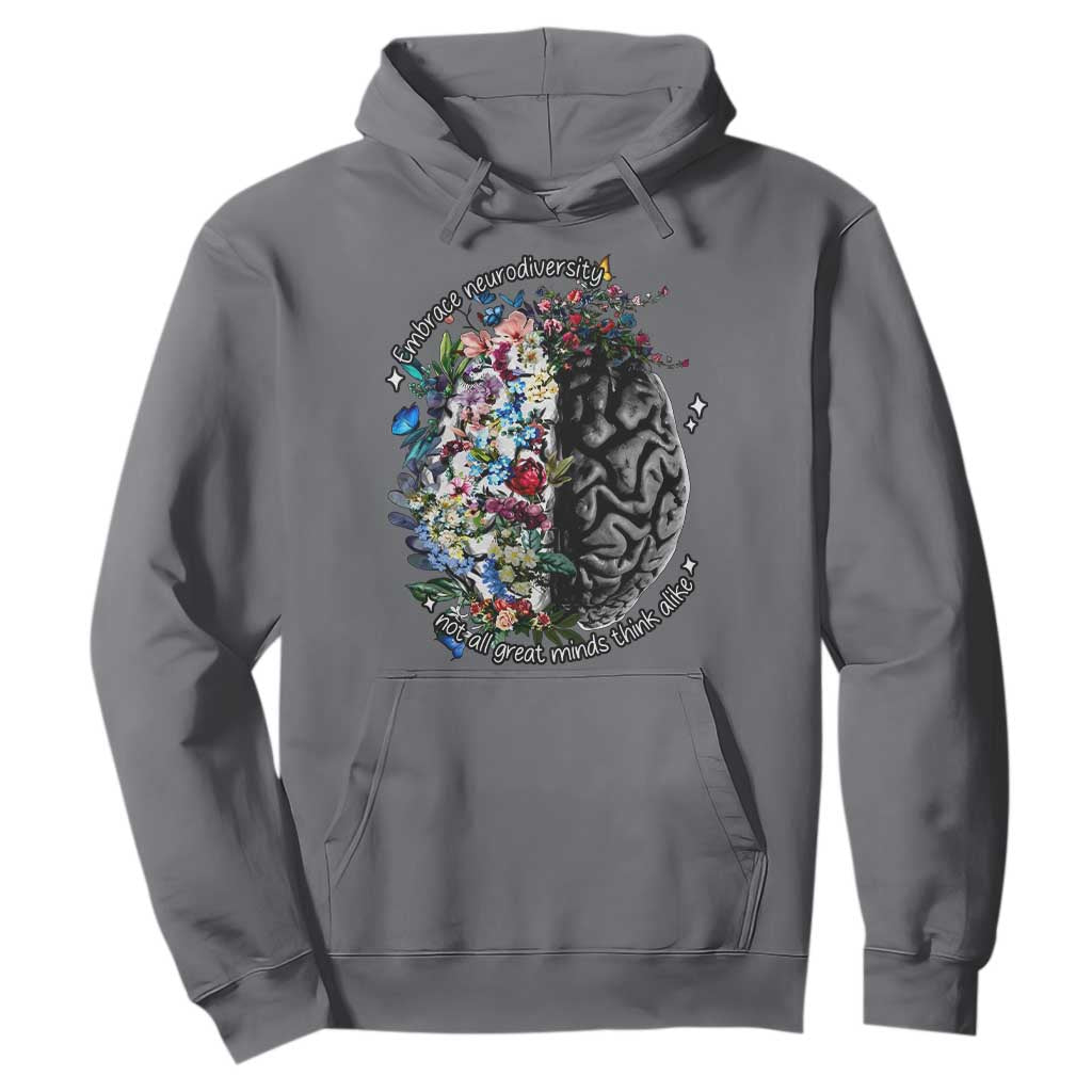 Autism Acceptance Hoodie Neurodiversity All Great Minds Don't Mind Alike