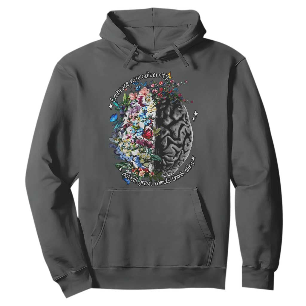 Autism Acceptance Hoodie Neurodiversity All Great Minds Don't Mind Alike