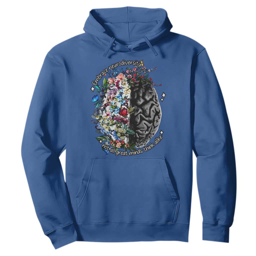 Autism Acceptance Hoodie Neurodiversity All Great Minds Don't Mind Alike