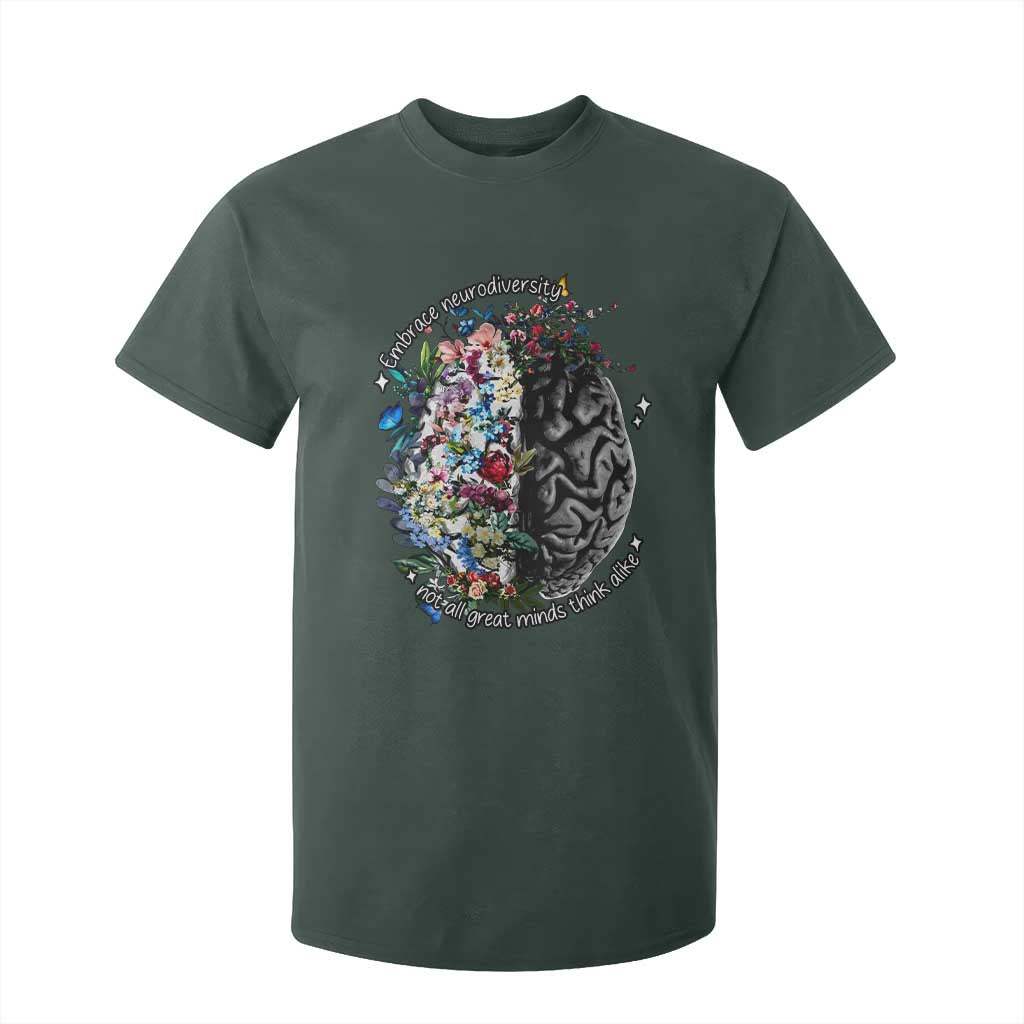 Autism Acceptance T Shirt For Kid Neurodiversity All Great Minds Don't Mind Alike