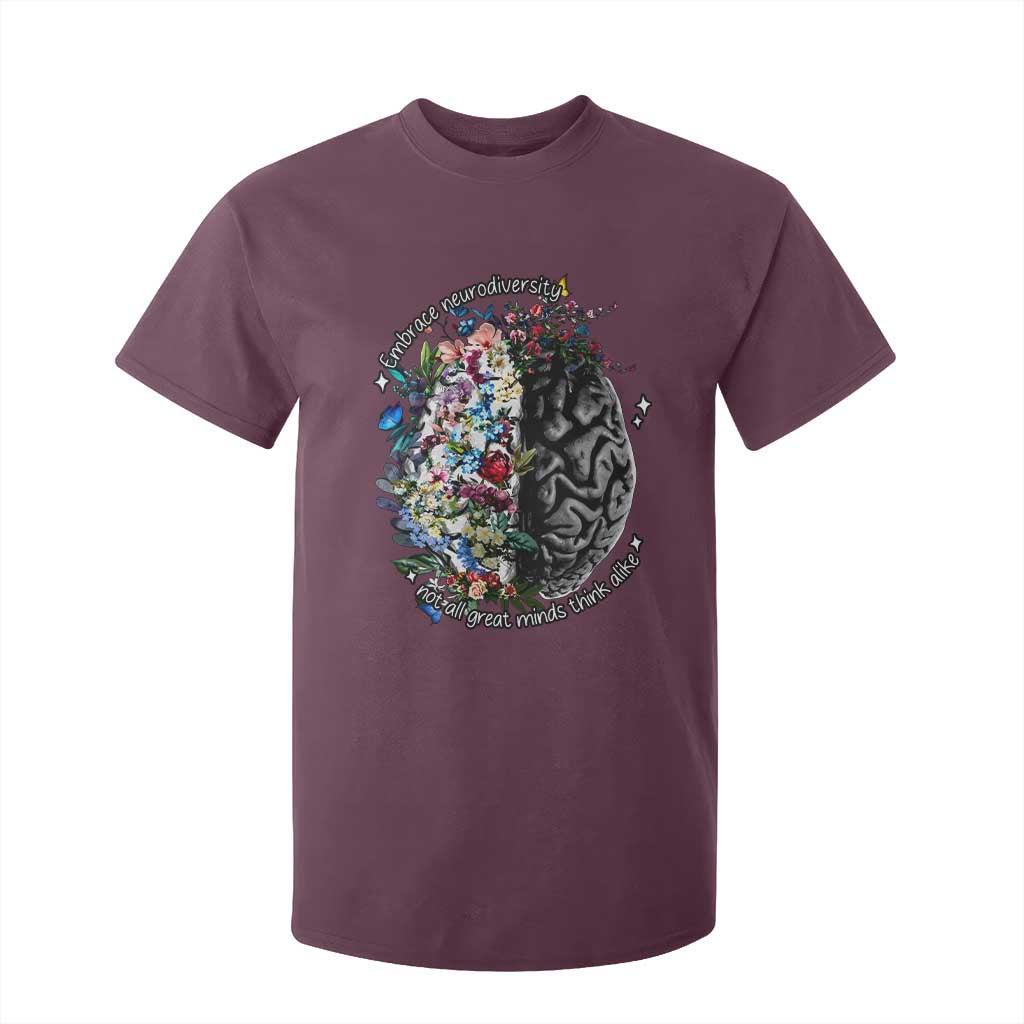 Autism Acceptance T Shirt For Kid Neurodiversity All Great Minds Don't Mind Alike