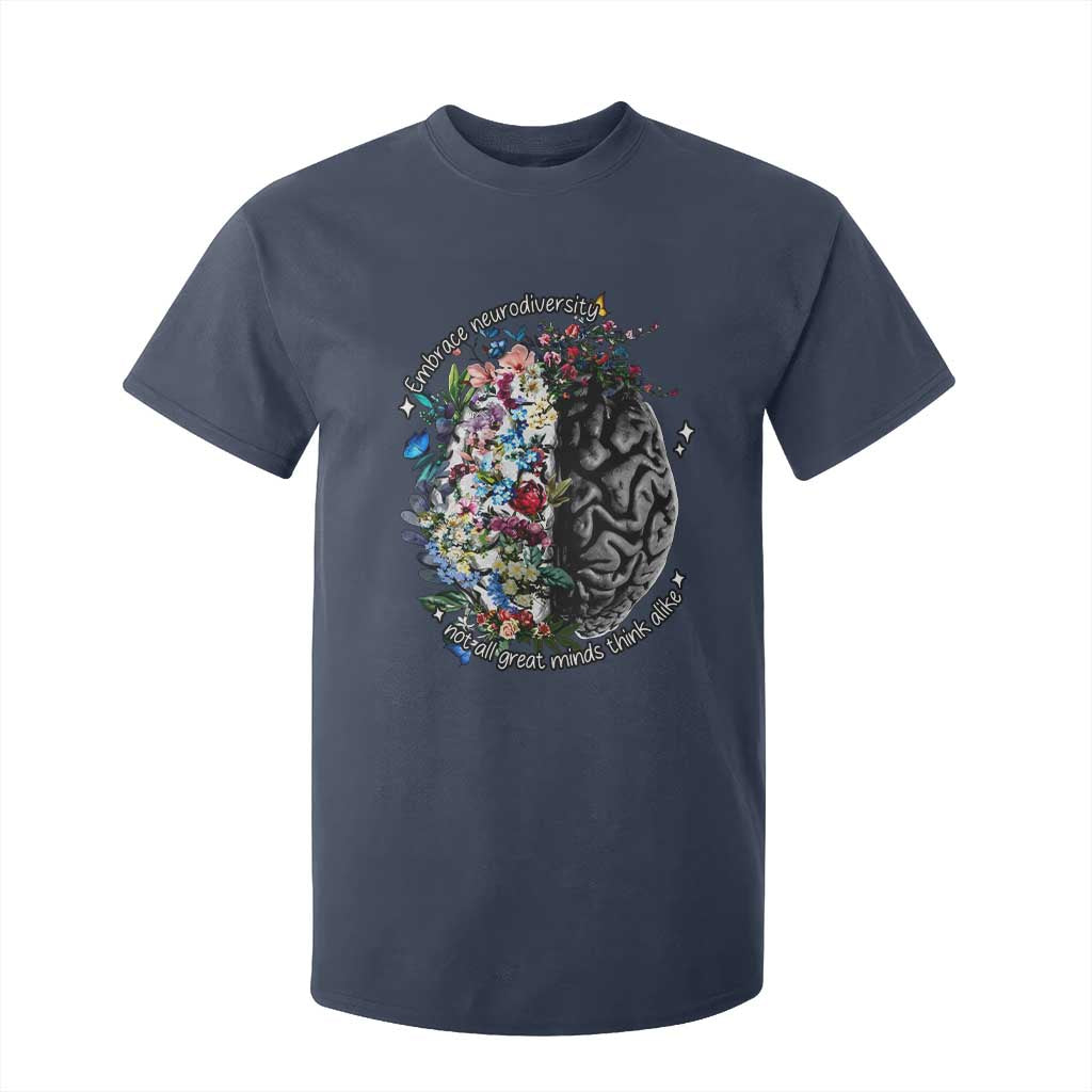 Autism Acceptance T Shirt For Kid Neurodiversity All Great Minds Don't Mind Alike