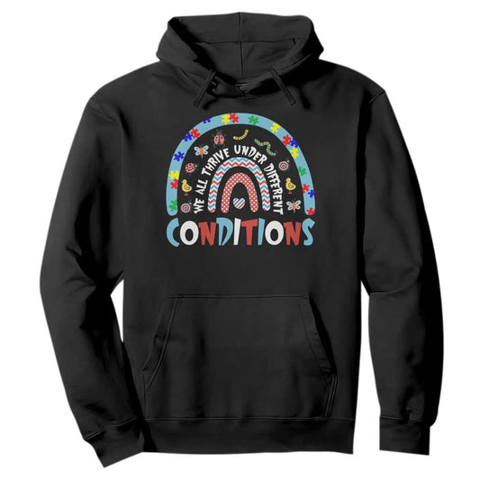 Autism Support Hoodie Sped Education Teacher Rainbow Reading