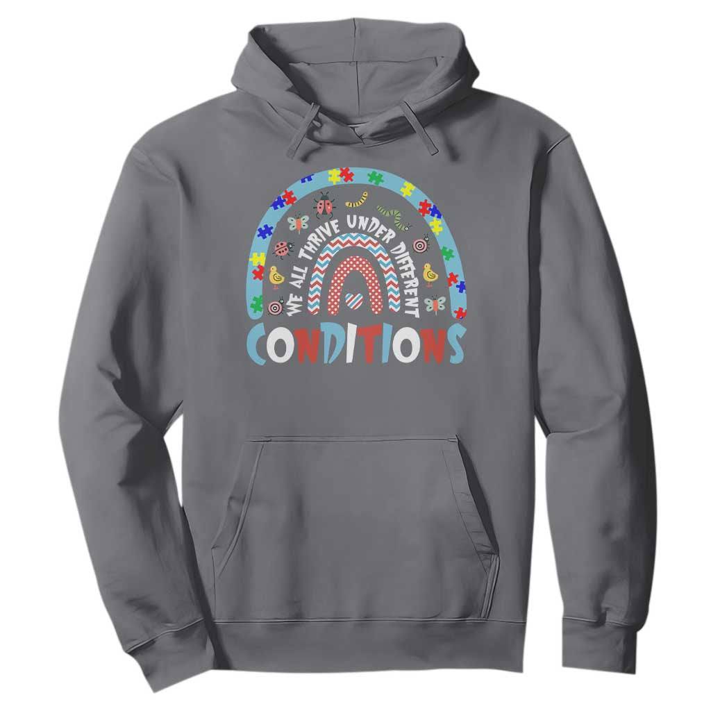 Autism Support Hoodie Sped Education Teacher Rainbow Reading