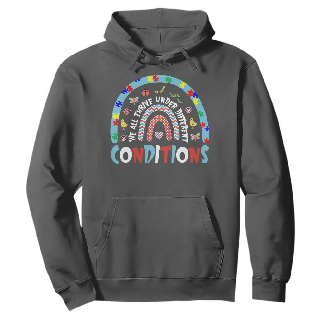 Autism Support Hoodie Sped Education Teacher Rainbow Reading